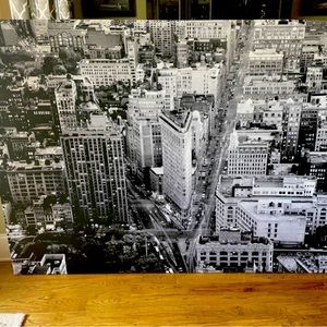 Ikea nyc flatiron building oversized canvass.